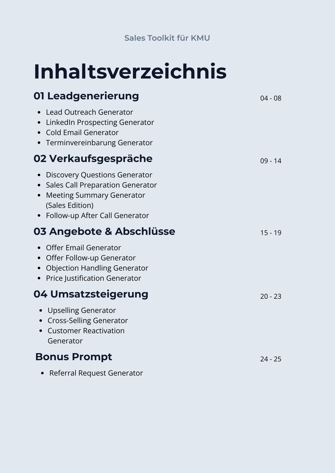Sales Toolkit für KMU - DE